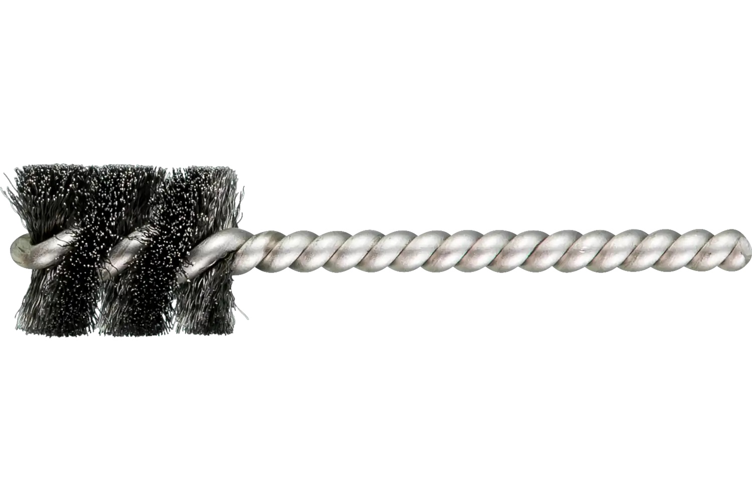 Picture of Pferd Power Tube Brush 13/16" Dia. .005 Carbon Steel Wire 1/4" Stem Ss/Ss